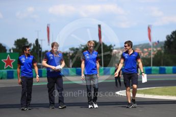 World © Octane Photographic Ltd. Formula 1 – Hungarian GP - Track walk. Scuderia Toro Rosso  – Brendon Hartley. Hungaroring, Budapest, Hungary. Thursday 26th July 2018.