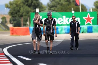 World © Octane Photographic Ltd. Formula 1 – Hungarian GP - Track walk. Sahara Force India - Sergio Perez. Hungaroring, Budapest, Hungary. Thursday 26th July 2018.