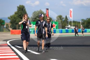 World © Octane Photographic Ltd. Formula 1 – Hungarian GP - Track walk. Sahara Force India - Sergio Perez. Hungaroring, Budapest, Hungary. Thursday 26th July 2018.