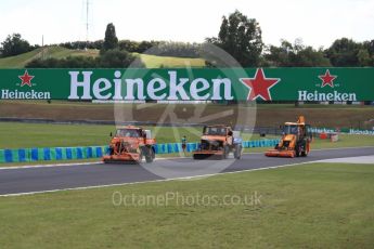 World © Octane Photographic Ltd. Formula 1 – Hungarian GP. Cleaning the circuit. Hungaroring, Budapest, Hungary. Thursday 26th July 2018.
