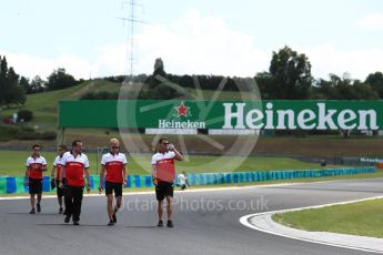 World © Octane Photographic Ltd. Formula 1 – Hungarian GP - Track walk. Alfa Romeo Sauber F1 Team  – Marcus Ericsson. Hungaroring, Budapest, Hungary. Thursday 26th July 2018.