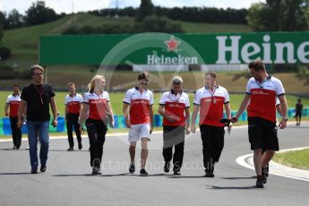 World © Octane Photographic Ltd. Formula 1 – Hungarian GP - Track walk. Alfa Romeo Sauber F1 Team - Charles Leclerc. Hungaroring, Budapest, Hungary. Thursday 26th July 2018.