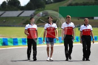 World © Octane Photographic Ltd. Formula 1 – Hungarian GP - Track walk. Alfa Romeo Sauber F1 Team - Charles Leclerc. Hungaroring, Budapest, Hungary. Thursday 26th July 2018.