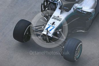 World © Octane Photographic Ltd. Formula 1 – Hungarian GP - Pit Lane. Mercedes AMG Petronas Motorsport AMG F1 W09 EQ Power+ - Valtteri Bottas. Hungaroring, Budapest, Hungary. Thursday 26th July 2018.
