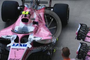 World © Octane Photographic Ltd. Formula 1 – Hungarian GP - Pit Lane. Sahara Force India VJM11 - Esteban Ocon. Hungaroring, Budapest, Hungary. Thursday 26th July 2018.
