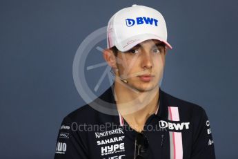 World © Octane Photographic Ltd. Formula 1 – Hungarian GP - FIA Drivers’ Press Conference. Sahara Force India - Esteban Ocon. Hungaroring, Budapest, Hungary. Thursday 26th July 2018.
