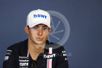 World © Octane Photographic Ltd. Formula 1 – Hungarian GP - FIA Drivers’ Press Conference. Sahara Force India - Esteban Ocon. Hungaroring, Budapest, Hungary. Thursday 26th July 2018.
