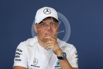 World © Octane Photographic Ltd. Formula 1 – Hungarian GP - FIA Drivers’ Press Conference. Mercedes AMG Petronas Motorsport - Valtteri Bottas. Hungaroring, Budapest, Hungary. Thursday 26th July 2018.