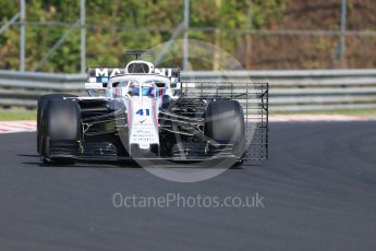 World © Octane Photographic Ltd. Formula 1 – Hungarian Post-Race Test - Day 1. Williams Martini Racing FW41 – Oliver Rowland. Hungaroring, Budapest, Hungary. Tuesday 31st July 2018.