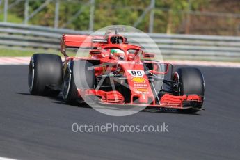 World © Octane Photographic Ltd. Formula 1 – Hungarian Post-Race Test - Day 1. Scuderia Ferrari SF71-H – Antonio Giovinazzi. Hungaroring, Budapest, Hungary. Tuesday 31st July 2018.