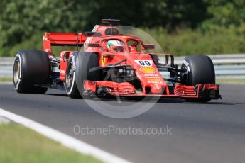 World © Octane Photographic Ltd. Formula 1 – Hungarian Post-Race Test - Day 1. Scuderia Ferrari SF71-H – Antonio Giovinazzi. Hungaroring, Budapest, Hungary. Tuesday 31st July 2018.