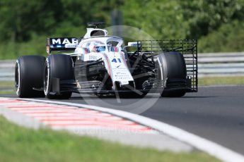 World © Octane Photographic Ltd. Formula 1 – Hungarian Post-Race Test - Day 1. Williams Martini Racing FW41 – Oliver Rowland. Hungaroring, Budapest, Hungary. Tuesday 31st July 2018.