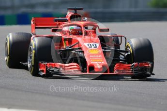 World © Octane Photographic Ltd. Formula 1 – Hungarian Post-Race Test - Day 1. Scuderia Ferrari SF71-H – Antonio Giovinazzi. Hungaroring, Budapest, Hungary. Tuesday 31st July 2018.