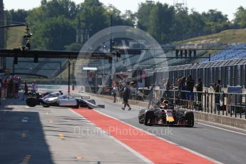 World © Octane Photographic Ltd. Formula 1 – Hungarian Post-Race Test - Day 1. Aston Martin Red Bull Racing TAG Heuer RB14 – Daniel Ricciardo. Hungaroring, Budapest, Hungary. Tuesday 31st July 2018.