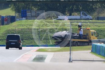 World © Octane Photographic Ltd. Formula 1 – Hungarian Post-Race Test - Day 2. Sahara Force India VJM11 – Nikita Mazepin's car is returned to the circuit. Hungaroring, Budapest, Hungary. Wednesday 1st August 2018.