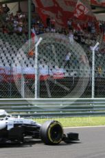 World © Octane Photographic Ltd. Formula 1 – Hungarian Post-Race Test - Day 2. Williams Martini Racing FW41 – Robert Kubica with fans in the grandstand. Hungaroring, Budapest, Hungary. Wednesday 1st August 2018.