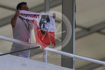 World © Octane Photographic Ltd. Formula 1 – Hungarian Post-Race Test - Day 2. Fan of Robert Kubica. Hungaroring, Budapest, Hungary. Wednesday 1st August 2018.