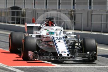World © Octane Photographic Ltd. Formula 1 – In season test 1, day 1. Alfa Romeo Sauber F1 Team C37 – Antonio Giovinazzi. Circuit de Barcelona-Catalunya, Spain. Tuesday 15th May 2018.