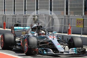 World © Octane Photographic Ltd. Formula 1 – In season test 1, day 1. Mercedes AMG Petronas Motorsport AMG F1 W09 EQ Power+ - Lewis Hamilton. Circuit de Barcelona-Catalunya, Spain. Tuesday 15th May 2018.