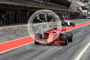 World © Octane Photographic Ltd. Formula 1 – In season test 1, day 1. Scuderia Ferrari SF71-H – Sebastian Vettel. Circuit de Barcelona-Catalunya, Spain. Tuesday 15th May 2018.