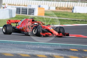 World © Octane Photographic Ltd. Formula 1 – In season test 1, day 1. Scuderia Ferrari SF71-H – Sebastian Vettel. Circuit de Barcelona-Catalunya, Spain. Tuesday 15th May 2018.