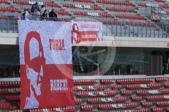 World © Octane Photographic Ltd. Formula 1 – In season test 1, day 1. Williams Martini Racing - Robert Kubica fans. Circuit de Barcelona-Catalunya, Spain. Tuesday 15th May 2018.