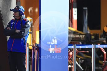World © Octane Photographic Ltd. Formula 1 – In season test 1, day 1. Franz Tost – Team Principal of Scuderia Toro Rosso. Circuit de Barcelona-Catalunya, Spain. Tuesday 15th May 2018.