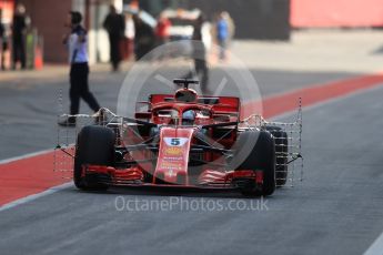 World © Octane Photographic Ltd. Formula 1 – In season test 1, day 1. Scuderia Ferrari SF71-H – Sebastian Vettel. Circuit de Barcelona-Catalunya, Spain. Tuesday 15th May 2018.