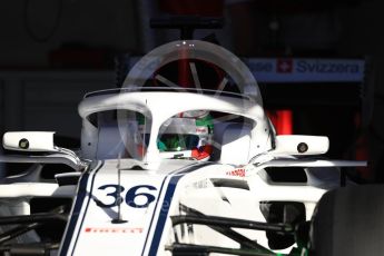World © Octane Photographic Ltd. Formula 1 – In season test 1, day 1. Alfa Romeo Sauber F1 Team C37 – Antonio Giovinazzi. Circuit de Barcelona-Catalunya, Spain. Tuesday 15th May 2018.