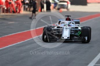 World © Octane Photographic Ltd. Formula 1 – In season test 1, day 1. Alfa Romeo Sauber F1 Team C37 – Antonio Giovinazzi. Circuit de Barcelona-Catalunya, Spain. Tuesday 15th May 2018.
