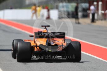 World © Octane Photographic Ltd. Formula 1 – In season test 1, day 1. McLaren MCL33 – Stoffel Vandoorne. Circuit de Barcelona-Catalunya, Spain. Tuesday 15th May 2018.