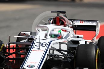 World © Octane Photographic Ltd. Formula 1 – In season test 1, day 1. Alfa Romeo Sauber F1 Team C37 – Antonio Giovinazzi. Circuit de Barcelona-Catalunya, Spain. Tuesday 15th May 2018.