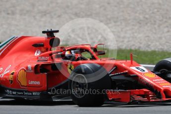 World © Octane Photographic Ltd. Formula 1 – In season test 1, day 1. Scuderia Ferrari SF71-H – Sebastian Vettel. Circuit de Barcelona-Catalunya, Spain. Tuesday 15th May 2018.