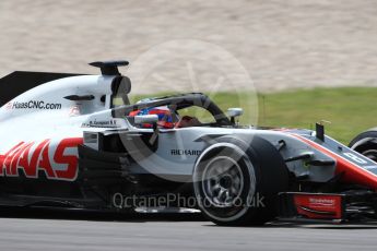 World © Octane Photographic Ltd. Formula 1 – In season test 1, day 1. Haas F1 Team VF-18 – Romain Grosjean. Circuit de Barcelona-Catalunya, Spain. Tuesday 15th May 2018.