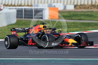 World © Octane Photographic Ltd. Formula 1 – In season test 1, day 2. Aston Martin Red Bull Racing TAG Heuer RB14 – Jake Dennis. Circuit de Barcelona-Catalunya, Spain. Wednesday 16th May 2018.