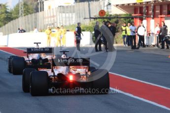 World © Octane Photographic Ltd. Formula 1 – In season test 1, day 2. McLaren MCL33 – Lando Norris and Stoffel Vandoorne. Circuit de Barcelona-Catalunya, Spain. Wednesday 16th May 2018.