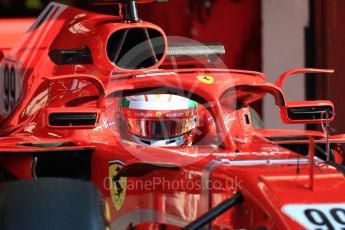 World © Octane Photographic Ltd. Formula 1 – In season test 1, day 2. Scuderia Ferrari SF71-H – Antonio Giovinazzi. Circuit de Barcelona-Catalunya, Spain. Wednesday 16th May 2018.