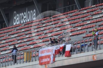 World © Octane Photographic Ltd. Formula 1 – In season test 1, day 2. Fans of Robert Kubica. Circuit de Barcelona-Catalunya, Spain. Wednesday 16th May 2018.