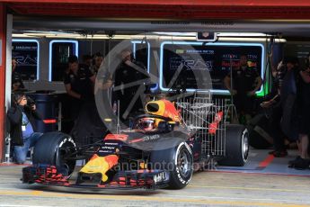 World © Octane Photographic Ltd. Formula 1 – In season test 1, day 2. Aston Martin Red Bull Racing TAG Heuer RB14 – Jake Dennis. Circuit de Barcelona-Catalunya, Spain. Wednesday 16th May 2018.