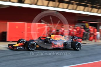 World © Octane Photographic Ltd. Formula 1 – In season test 1, day 2. Aston Martin Red Bull Racing TAG Heuer RB14 – Jake Dennis. Circuit de Barcelona-Catalunya, Spain. Wednesday 16th May 2018.