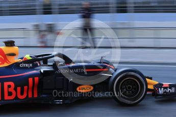 World © Octane Photographic Ltd. Formula 1 – In season test 1, day 2. Aston Martin Red Bull Racing TAG Heuer RB14 – Jake Dennis. Circuit de Barcelona-Catalunya, Spain. Wednesday 16th May 2018.