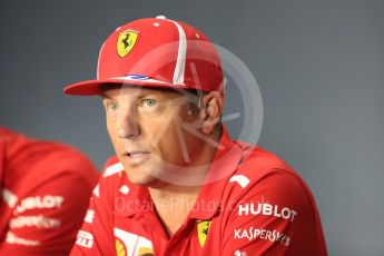 World © Octane Photographic Ltd. Formula 1 – Italian GP - FIA Drivers’ Press Conference. Scuderia Ferrari - Kimi Raikkonen. Autodromo Nazionale di Monza, Monza, Italy. Thursday 30th August 2018.