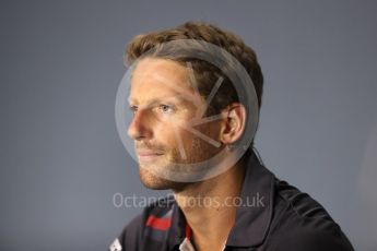 World © Octane Photographic Ltd. Formula 1 – Italian GP - FIA Drivers’ Press Conference. Haas F1 Team - Romain Grosjean Autodromo Nazionale di Monza, Monza, Italy. Thursday 30th August 2018.