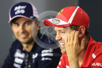 World © Octane Photographic Ltd. Formula 1 – Italian GP - FIA Drivers’ Press Conference. Scuderia Ferrari - Sebastian Vettel. Autodromo Nazionale di Monza, Monza, Italy. Thursday 30th August 2018.