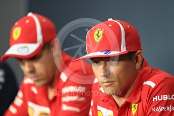 World © Octane Photographic Ltd. Formula 1 – Italian GP - FIA Drivers’ Press Conference. Scuderia Ferrari - Kimi Raikkonen. Autodromo Nazionale di Monza, Monza, Italy. Thursday 30th August 2018.