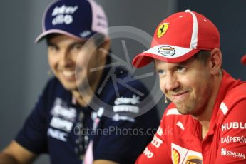 World © Octane Photographic Ltd. Formula 1 – Italian GP - FIA Drivers’ Press Conference. Scuderia Ferrari - Sebastian Vettel. Autodromo Nazionale di Monza, Monza, Italy. Thursday 30th August 2018.