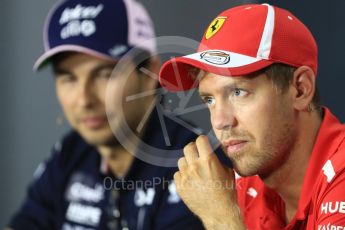 World © Octane Photographic Ltd. Formula 1 – Italian GP - FIA Drivers’ Press Conference. Scuderia Ferrari - Sebastian Vettel. Autodromo Nazionale di Monza, Monza, Italy. Thursday 30th August 2018.