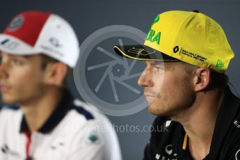 World © Octane Photographic Ltd. Formula 1 – Italian GP - FIA Drivers’ Press Conference. Renault Sport F1 Team – Nico Hulkenberg. Autodromo Nazionale di Monza, Monza, Italy. Thursday 30th August 2018.