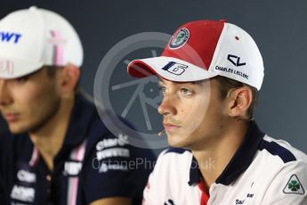 World © Octane Photographic Ltd. Formula 1 – Italian GP - FIA Drivers’ Press Conference. Alfa Romeo Sauber F1 Team- Charles Leclerc. Autodromo Nazionale di Monza, Monza, Italy. Thursday 30th August 2018.