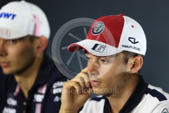 World © Octane Photographic Ltd. Formula 1 – Italian GP - FIA Drivers’ Press Conference. Alfa Romeo Sauber F1 Team- Charles Leclerc. Autodromo Nazionale di Monza, Monza, Italy. Thursday 30th August 2018.